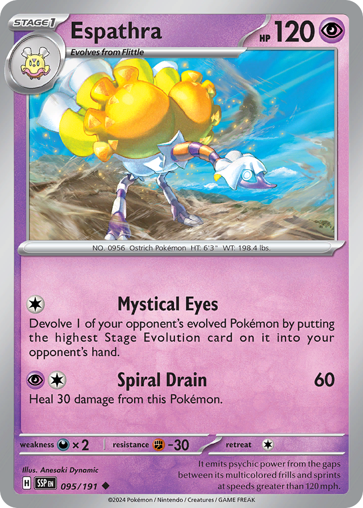 Espathra – Surging Sparks 095/191 Pokémon card