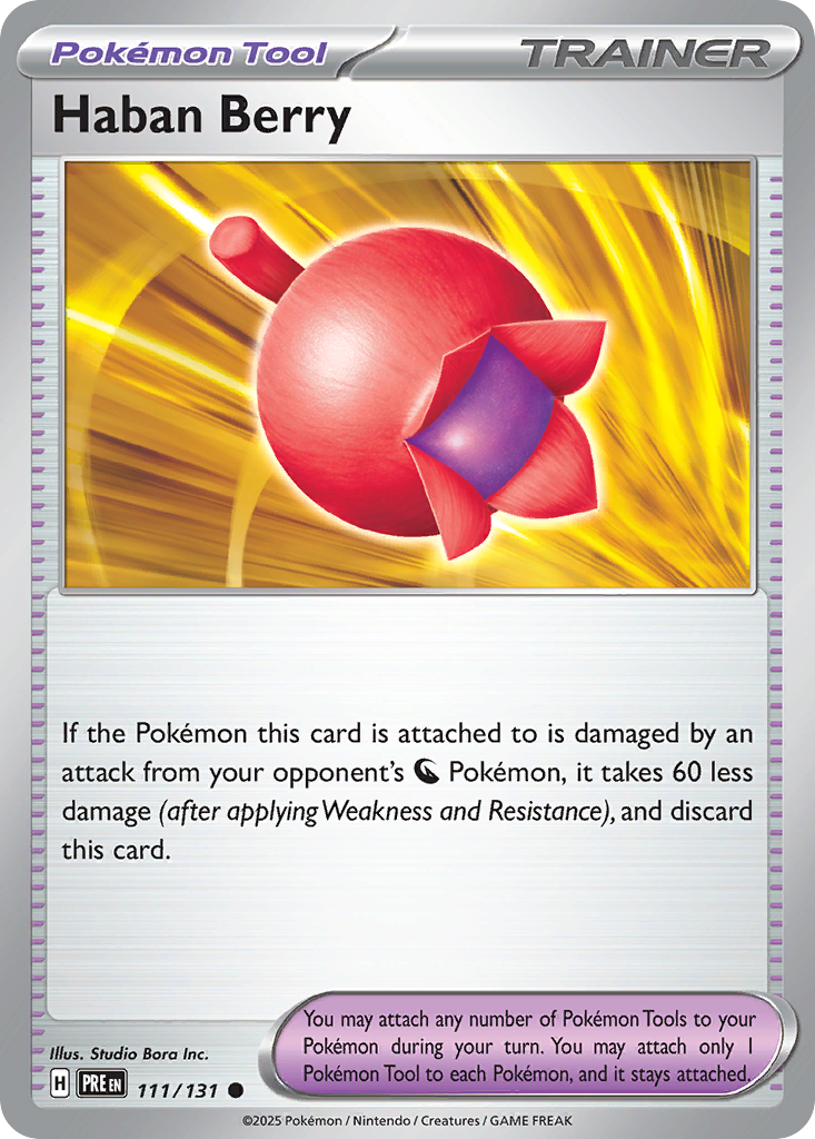 Haban Berry – Prismatic Evolutions 111/131 Pokémon card