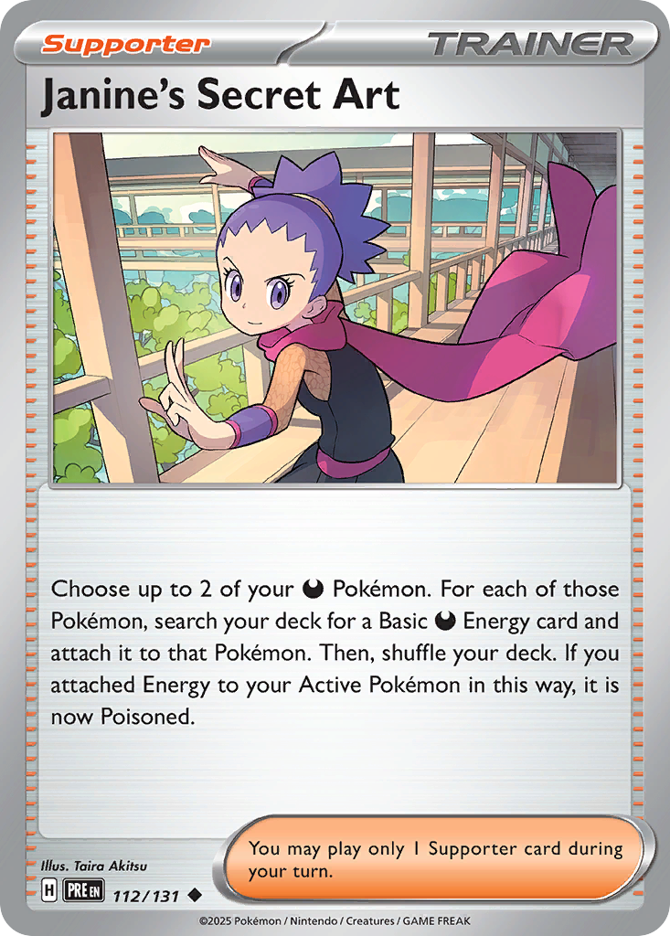 Janine's Secret Art – Prismatic Evolutions 112/131 Pokémon card
