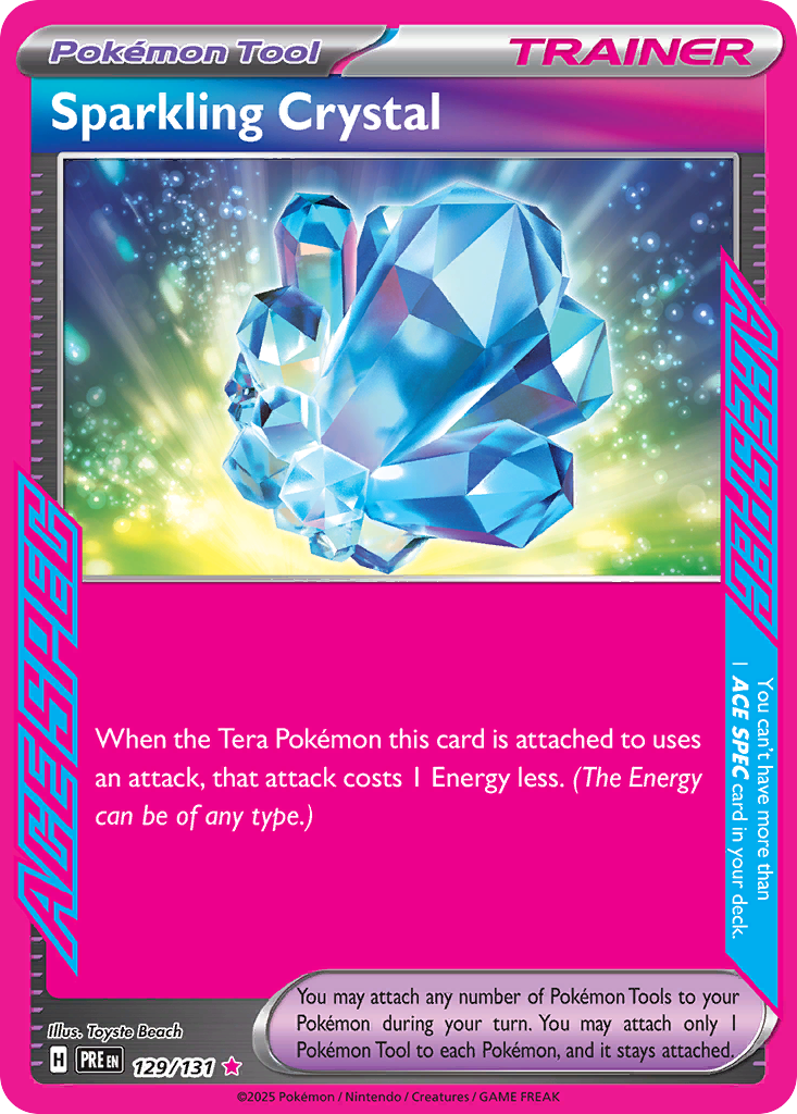 Sparkling Crystal – Prismatic Evolutions 129/131 Pokémon card