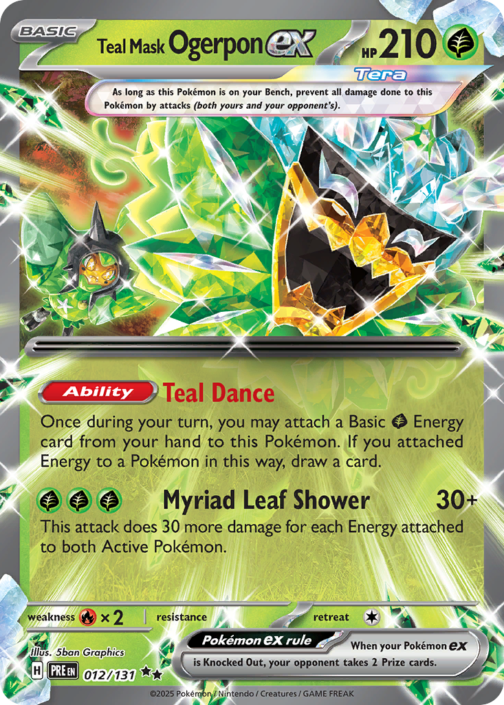 Teal Mask Ogerpon ex – Prismatic Evolutions 012/131 Pokémon card