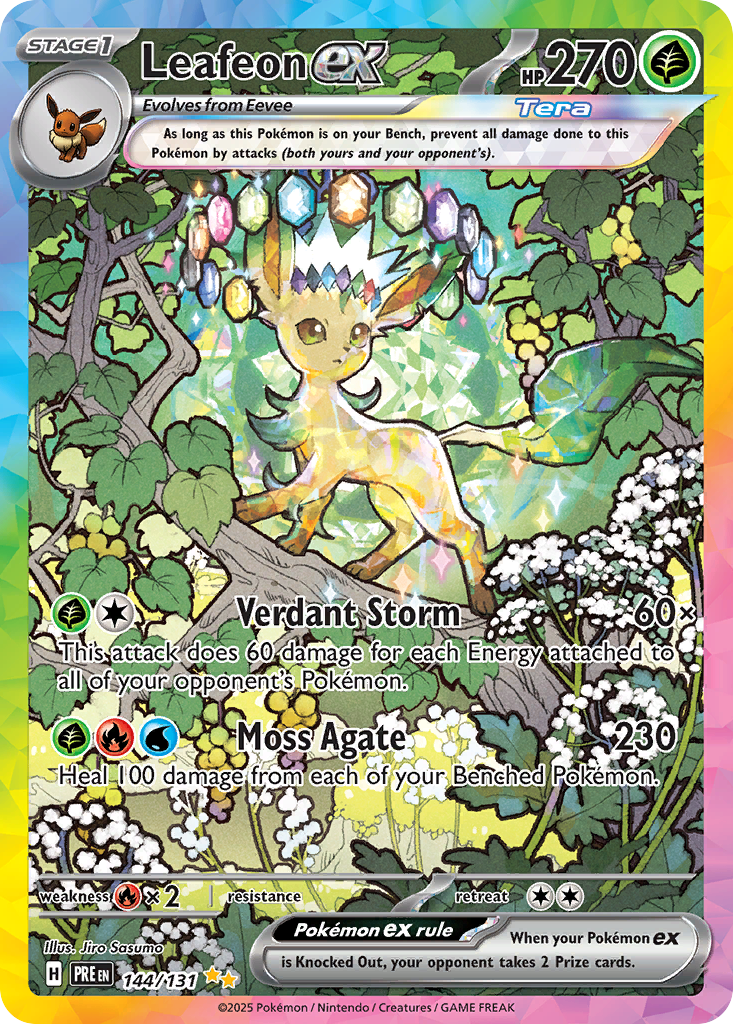 Leafeon ex – Prismatic Evolutions 144/131 Pokémon card