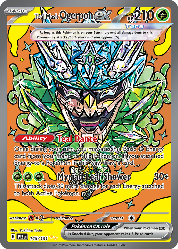Teal Mask Ogerpon ex – Prismatic Evolutions 145/131 Pokémon card