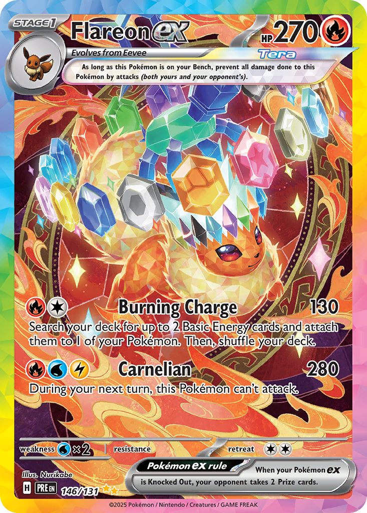 Flareon ex – Prismatic Evolutions 146/131 Pokémon card