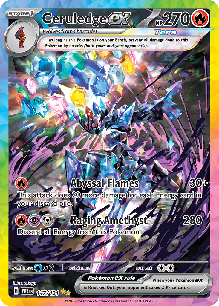Ceruledge ex – Prismatic Evolutions 147/131 Pokémon card
