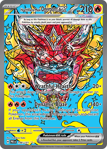 Hearthflame Mask Ogerpon ex - Prismatic Evolutions 148