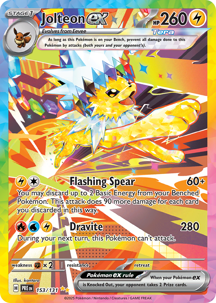 Jolteon ex – Prismatic Evolutions 153/131 Pokémon card