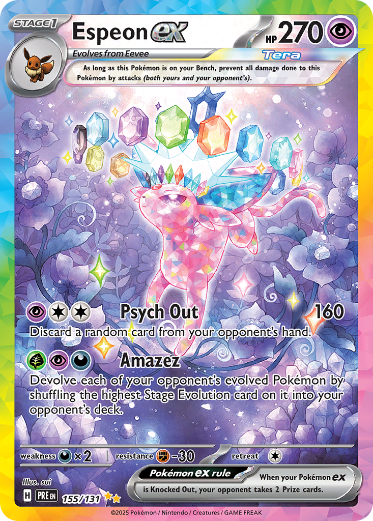 Espeon ex – Prismatic Evolutions 155/131 Pokémon card