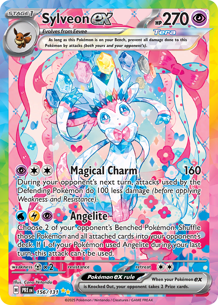 Sylveon ex – Prismatic Evolutions 156/131 Pokémon card