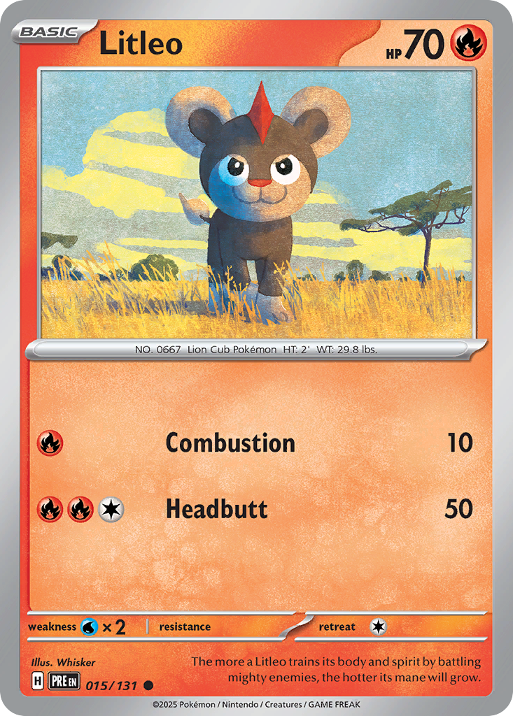 Litleo – Prismatic Evolutions 015/131 Pokémon card