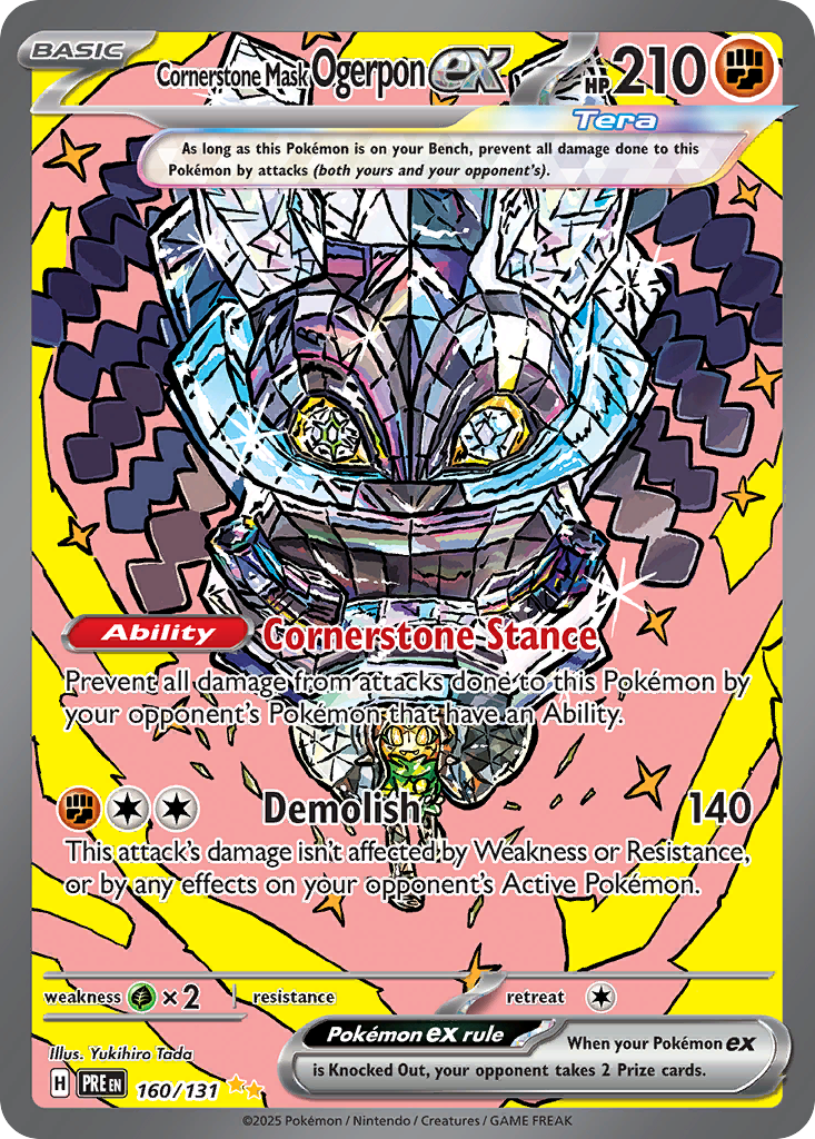 Cornerstone Mask Ogerpon ex – Prismatic Evolutions 160/131 Pokémon card