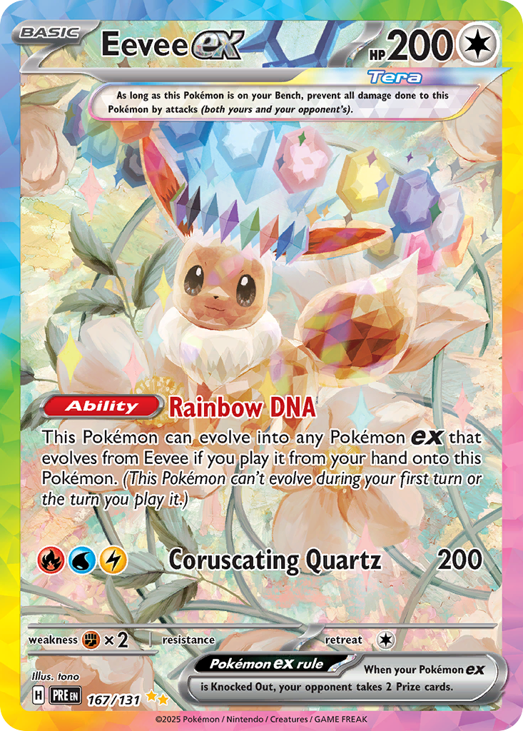 Eevee ex – Prismatic Evolutions 167/131 Pokémon card