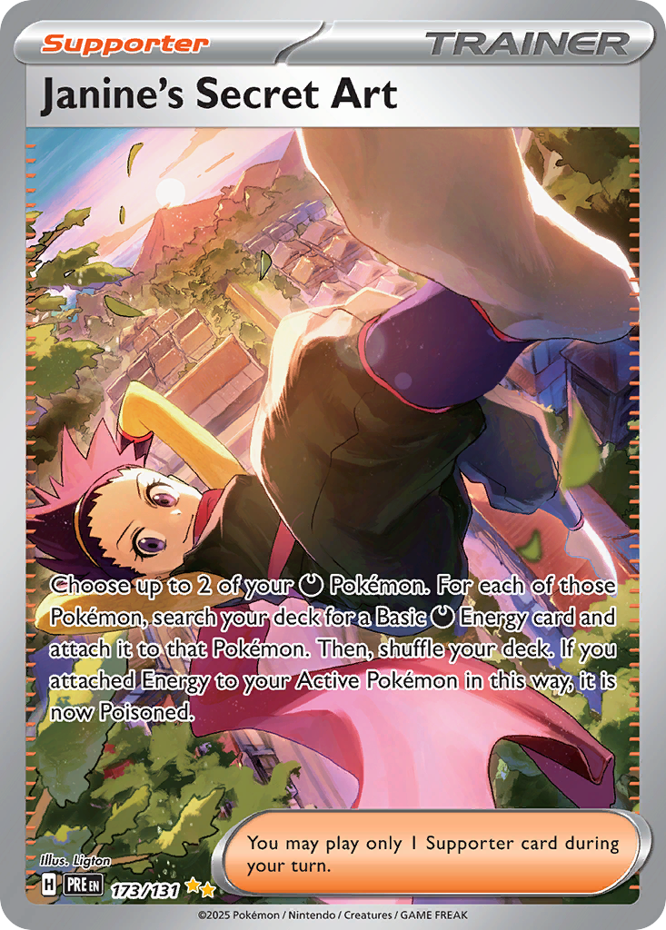Janine's Secret Art – Prismatic Evolutions 173/131 Pokémon card