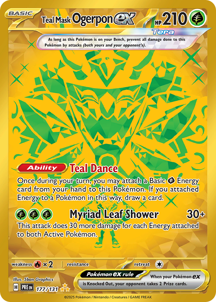 Teal Mask Ogerpon ex – Prismatic Evolutions 177/131 Pokémon card