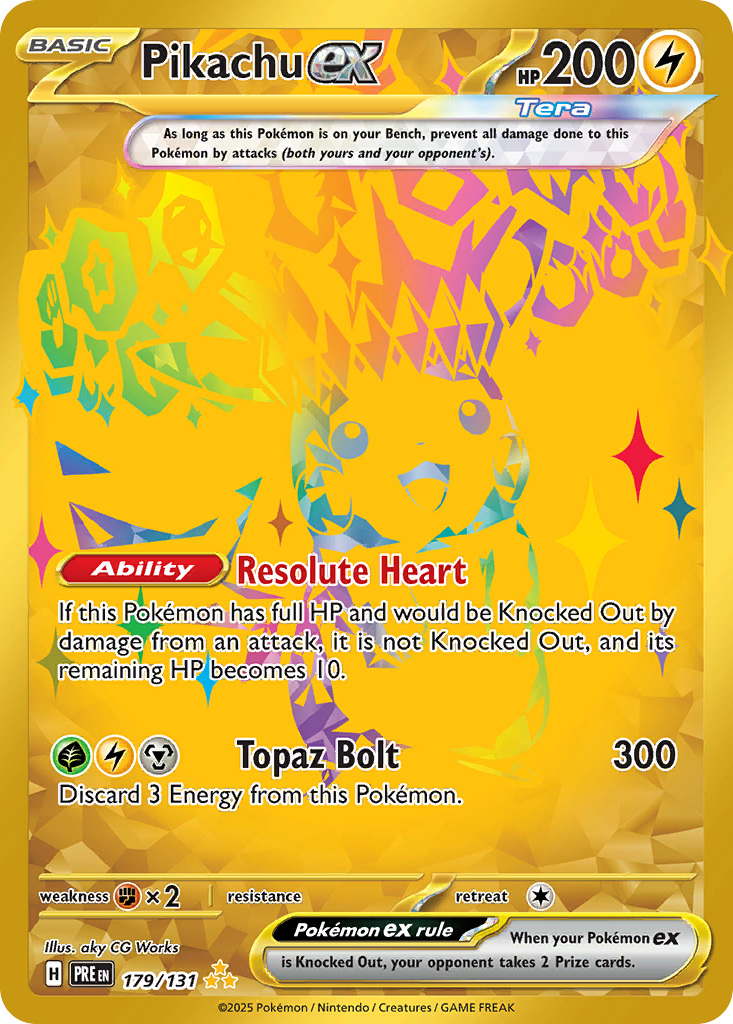 Pikachu ex – Prismatic Evolutions 179/131 Pokémon card