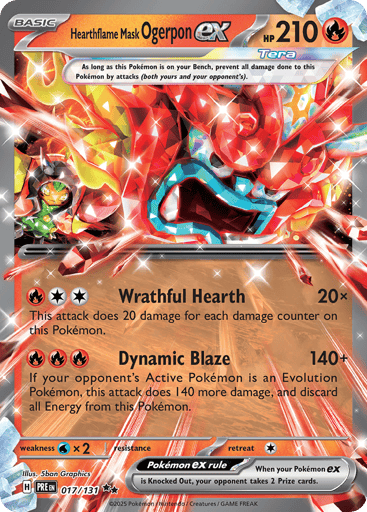 Hearthflame Mask Ogerpon ex - Prismatic Evolutions 17