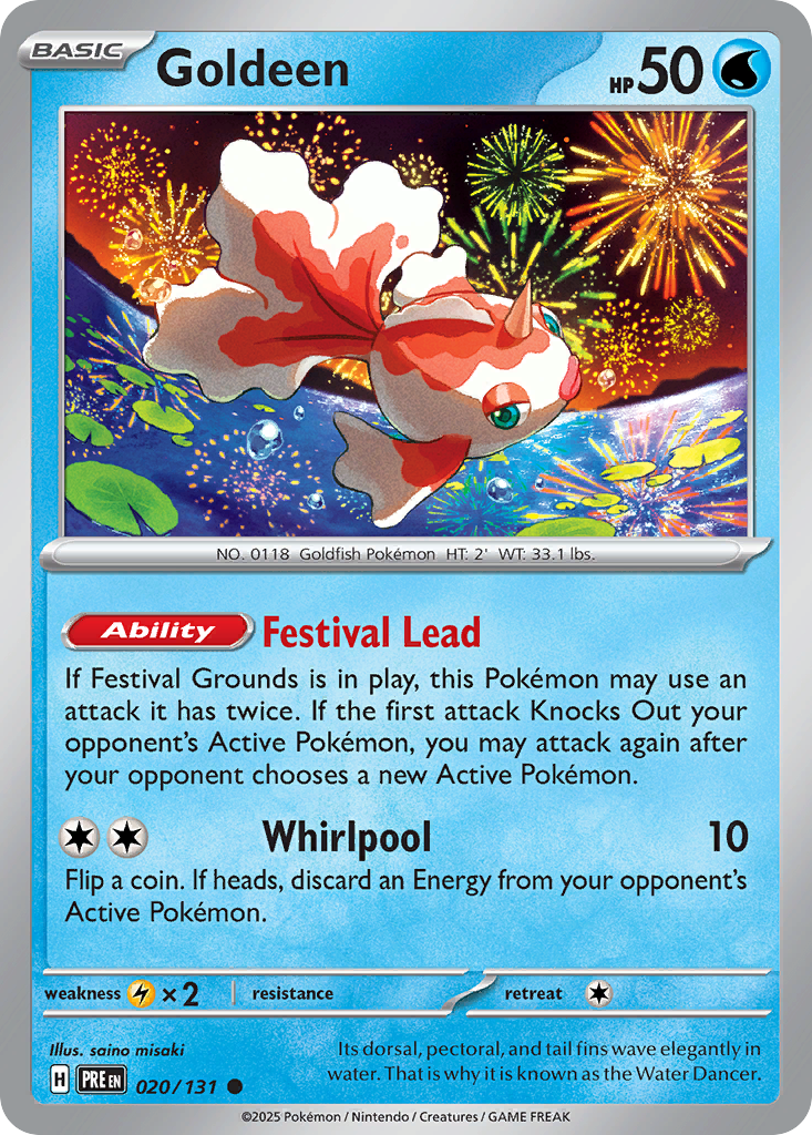 Goldeen – Prismatic Evolutions 020/131 Pokémon card