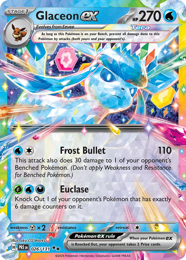 Glaceon ex – Prismatic Evolutions 026/131 Pokémon card