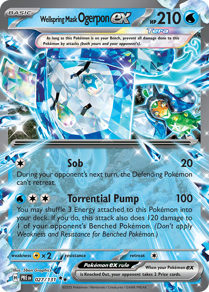 Wellspring Mask Ogerpon ex – Prismatic Evolutions 027/131 Pokémon card