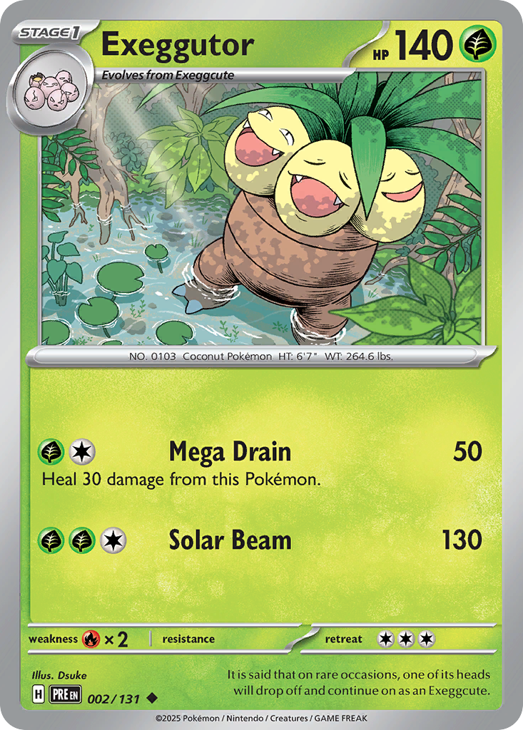 Exeggutor – Prismatic Evolutions 002/131 Pokémon card