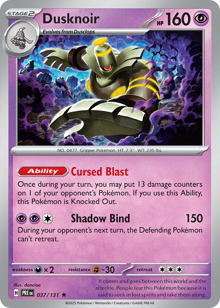 Dusknoir – Prismatic Evolutions 037/131 Pokémon card