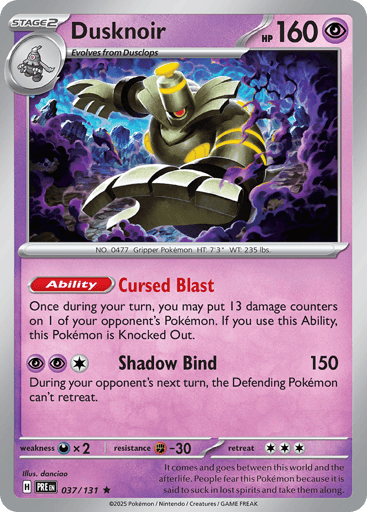 Dusknoir - Prismatic Evolutions 37
