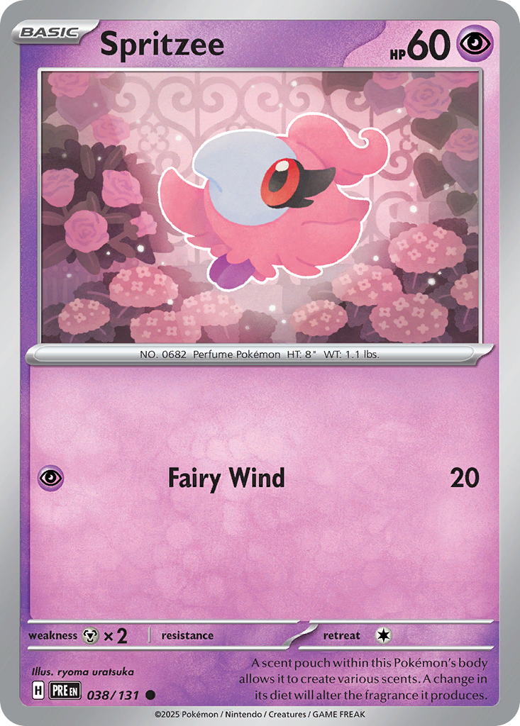 Spritzee – Prismatic Evolutions 038/131 Pokémon card