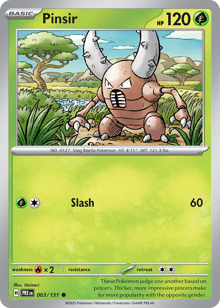Pinsir – Prismatic Evolutions 003/131 Pokémon card