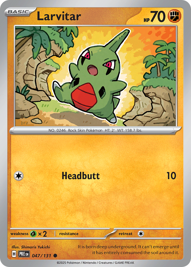 Larvitar – Prismatic Evolutions 047/131 Pokémon card