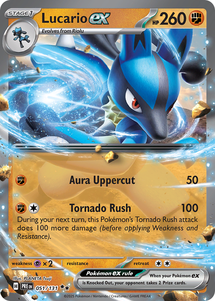 Lucario ex – Prismatic Evolutions 051/131 Pokémon card