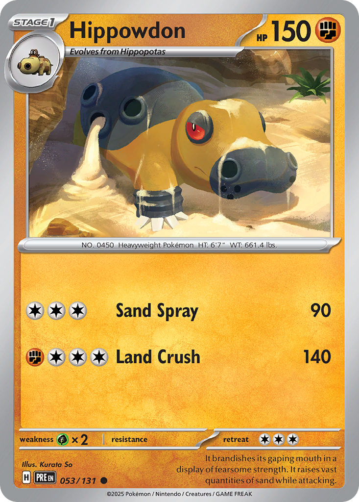 Hippowdon – Prismatic Evolutions 053/131 Pokémon card