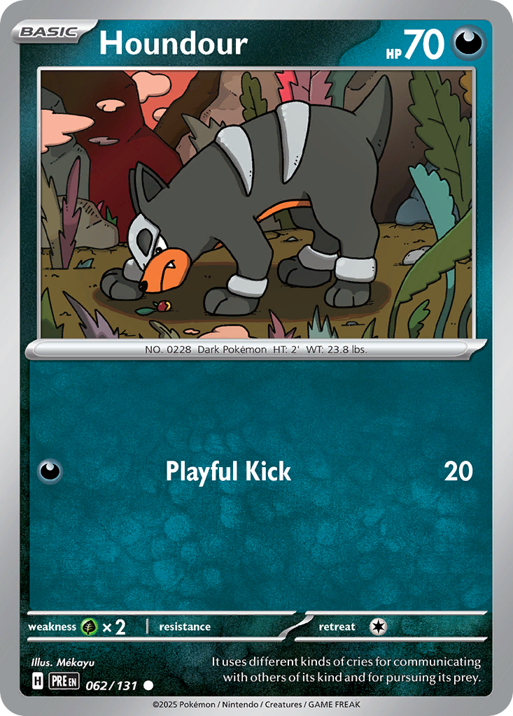 Houndour – Prismatic Evolutions 062/131 Pokémon card
