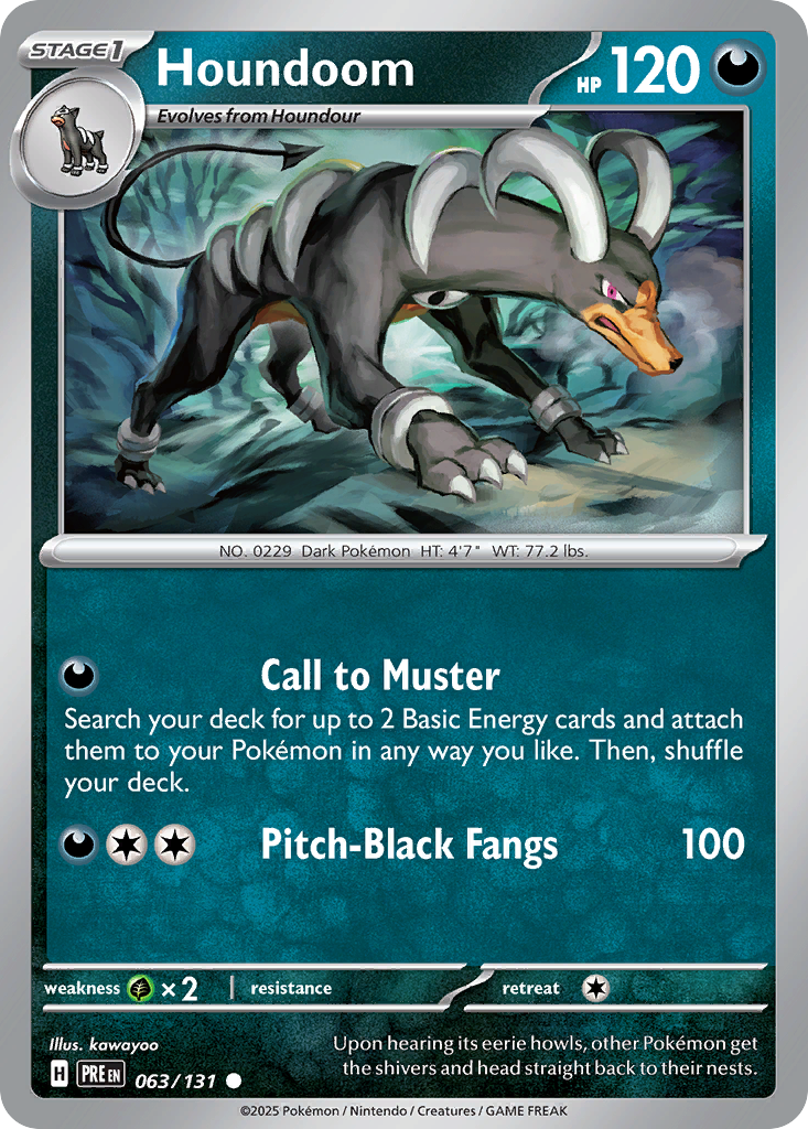 Houndoom – Prismatic Evolutions 063/131 Pokémon card