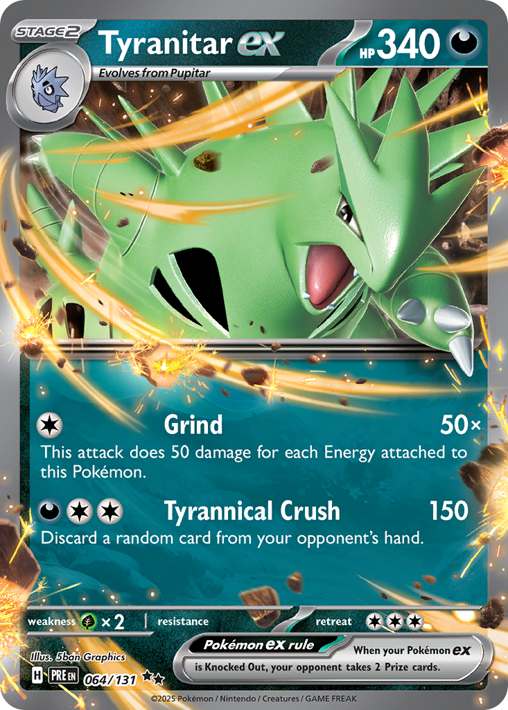 Tyranitar ex – Prismatic Evolutions 064/131 Pokémon card
