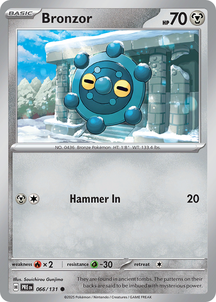 Bronzor – Prismatic Evolutions 066/131 Pokémon card
