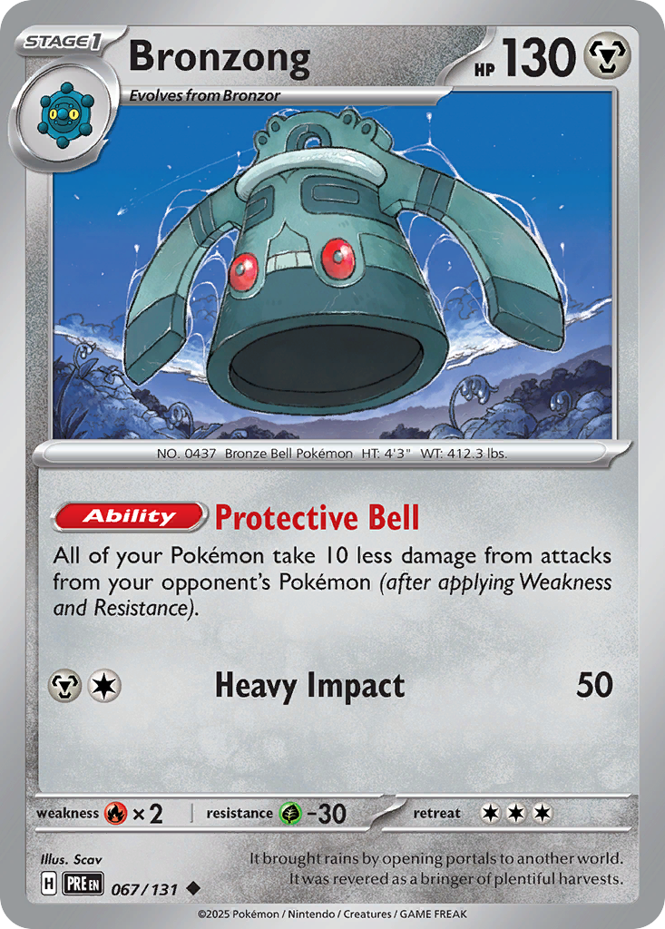 Bronzong – Prismatic Evolutions 067/131 Pokémon card