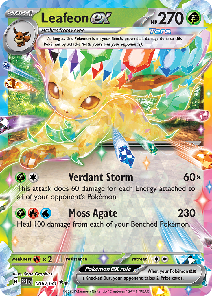 Leafeon ex – Prismatic Evolutions 006/131 Pokémon card