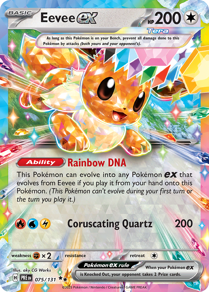 Eevee ex – Prismatic Evolutions 075/131 Pokémon card