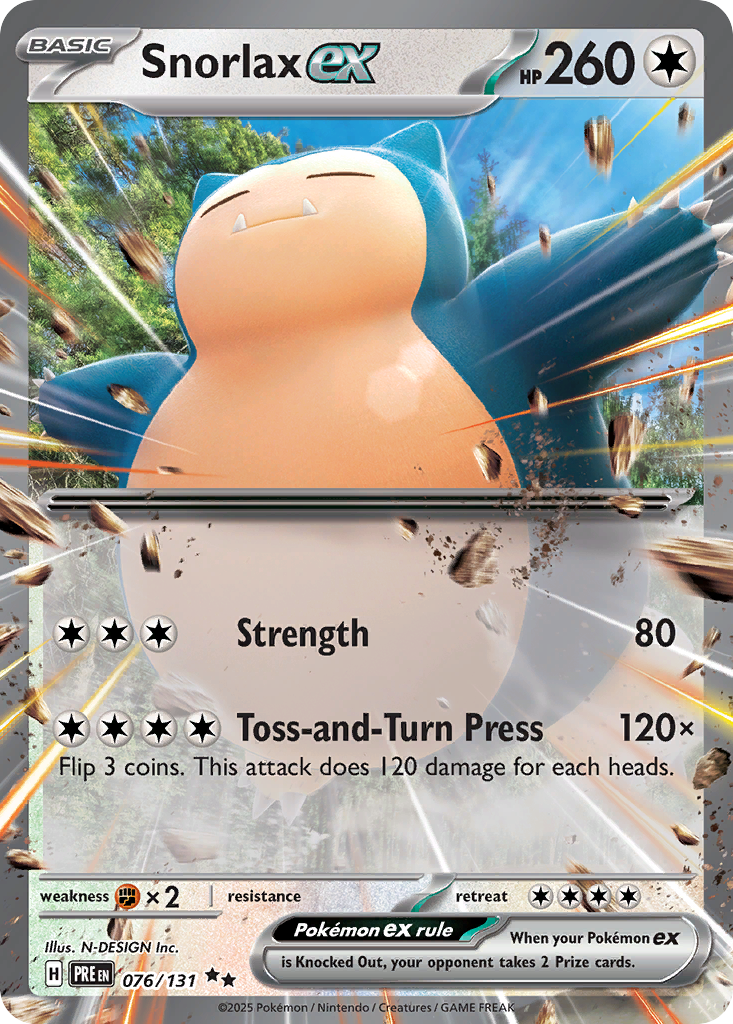 Snorlax ex – Prismatic Evolutions 076/131 Pokémon card