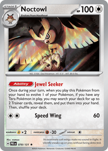 Noctowl - Prismatic Evolutions 78