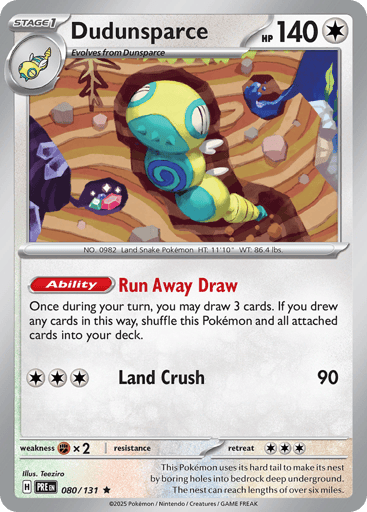 Dudunsparce - Prismatic Evolutions 80