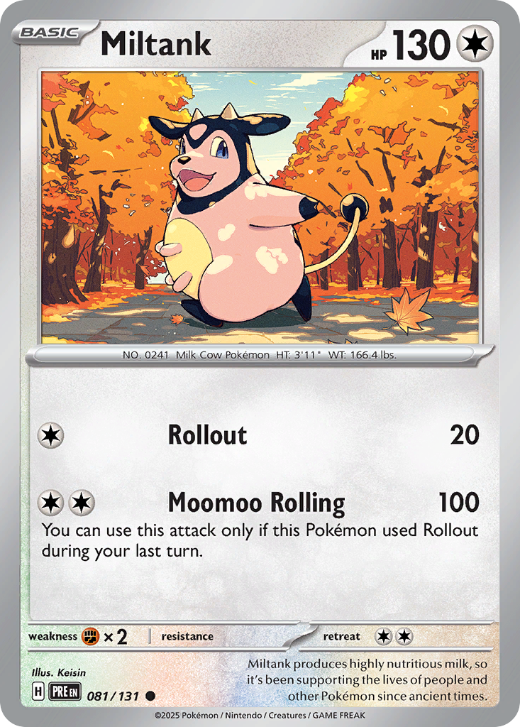 Miltank – Prismatic Evolutions 081/131 Pokémon card