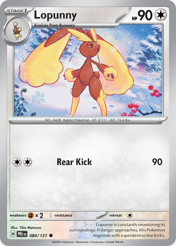 Lopunny – Prismatic Evolutions 084/131 Pokémon card