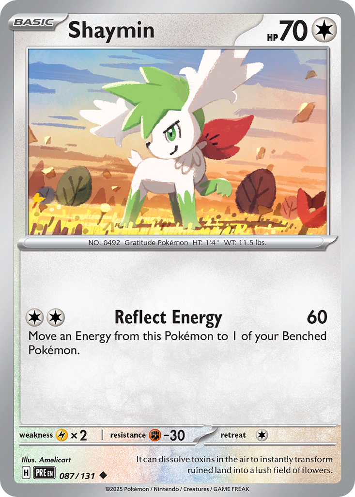Shaymin – Prismatic Evolutions 087/131 Pokémon card