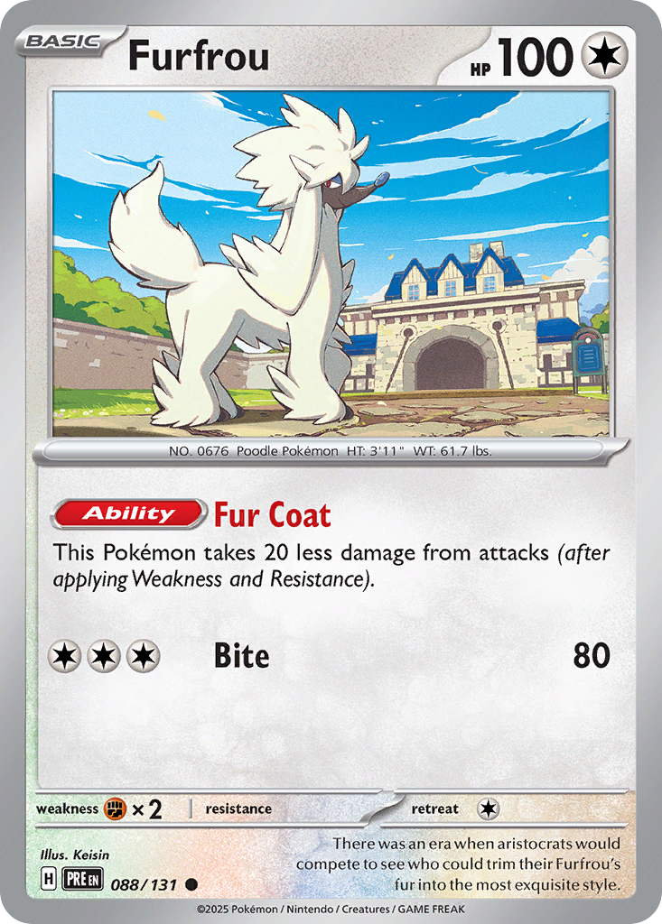 Furfrou – Prismatic Evolutions 088/131 Pokémon card