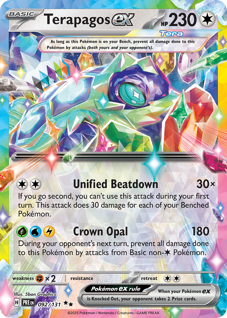Terapagos ex – Prismatic Evolutions 092/131 Pokémon card