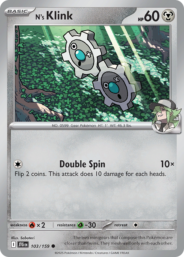 N's Klink – Journey Together 103/159 Pokémon card