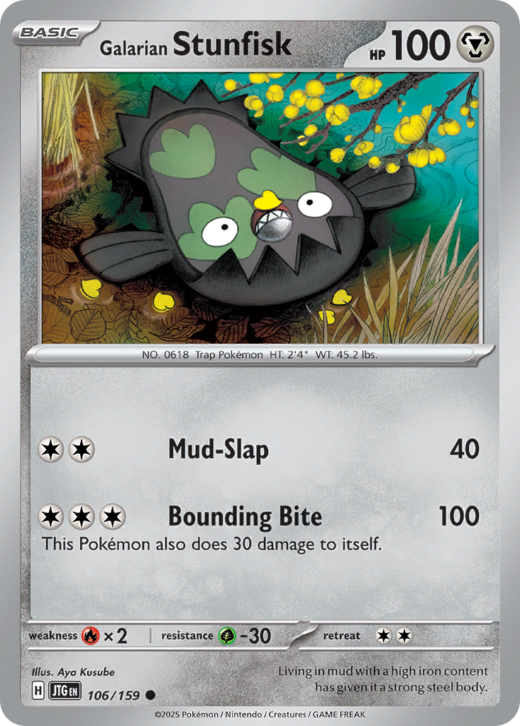 Galarian Stunfisk – Journey Together 106/159 Pokémon card
