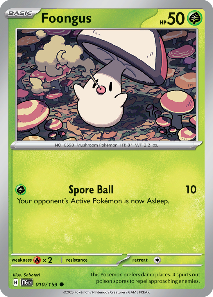 Foongus – Journey Together 010/159 Pokémon card