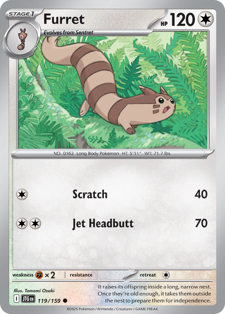 Furret – Journey Together 119/159 Pokémon card
